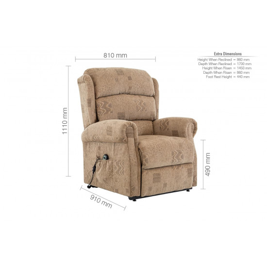 Manhattan Fabric Rise & Recline Chair