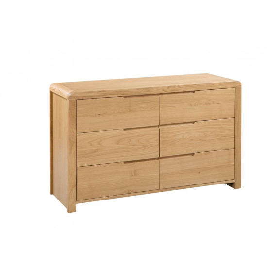 Curve 6 Drawer Wide Chest