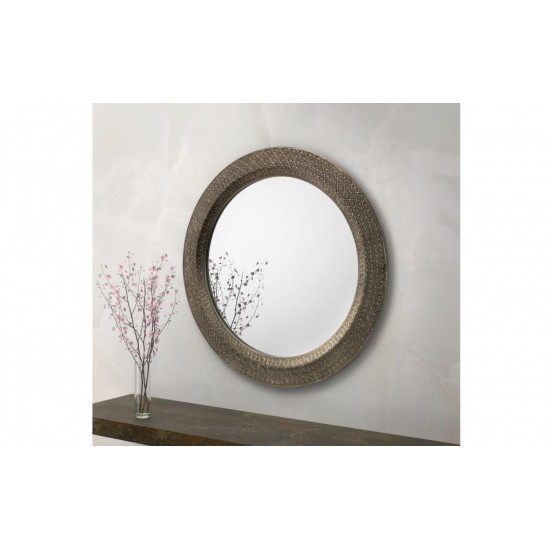 Cadence Large Round Wall Mirror, Large Round Copper Mirror Uk