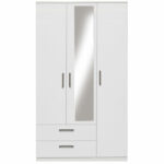 Staveley 3 Door 2 Drawer Mirrored Wardrobe