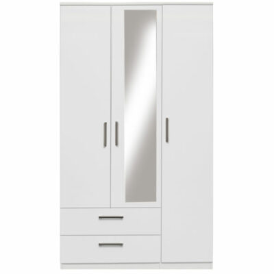 Staveley 3 Door 2 Drawer Mirrored Wardrobe